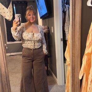 Zenana Outfitters Brown Flare Jeans